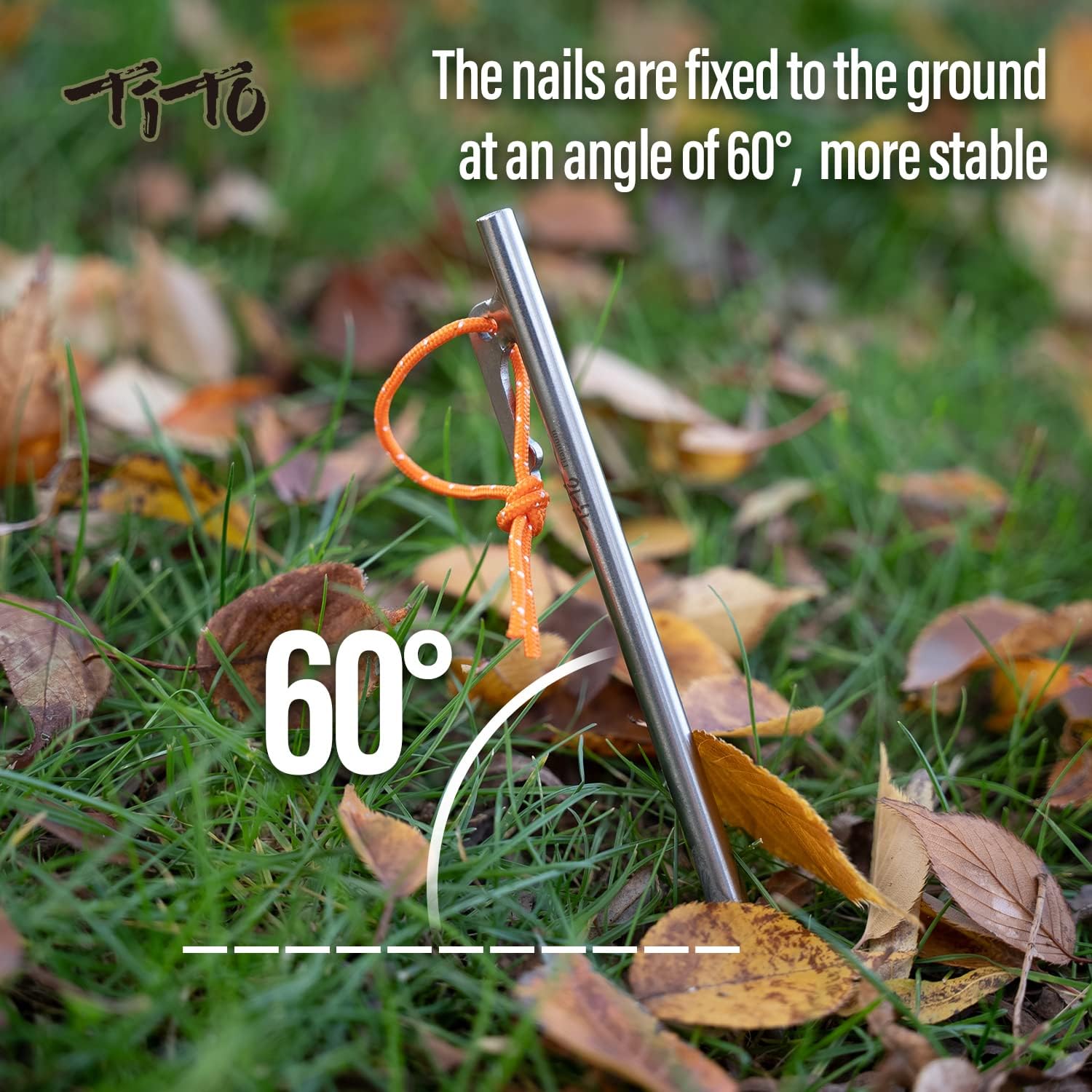 TiTo Titanium Tent Pegs Lightweight Snowfield Grassland Heavy Duty Tent Nails for Outdoor Camping Hiking and Plant Support Garden Stakes 4pcs/6pcs - Image 7