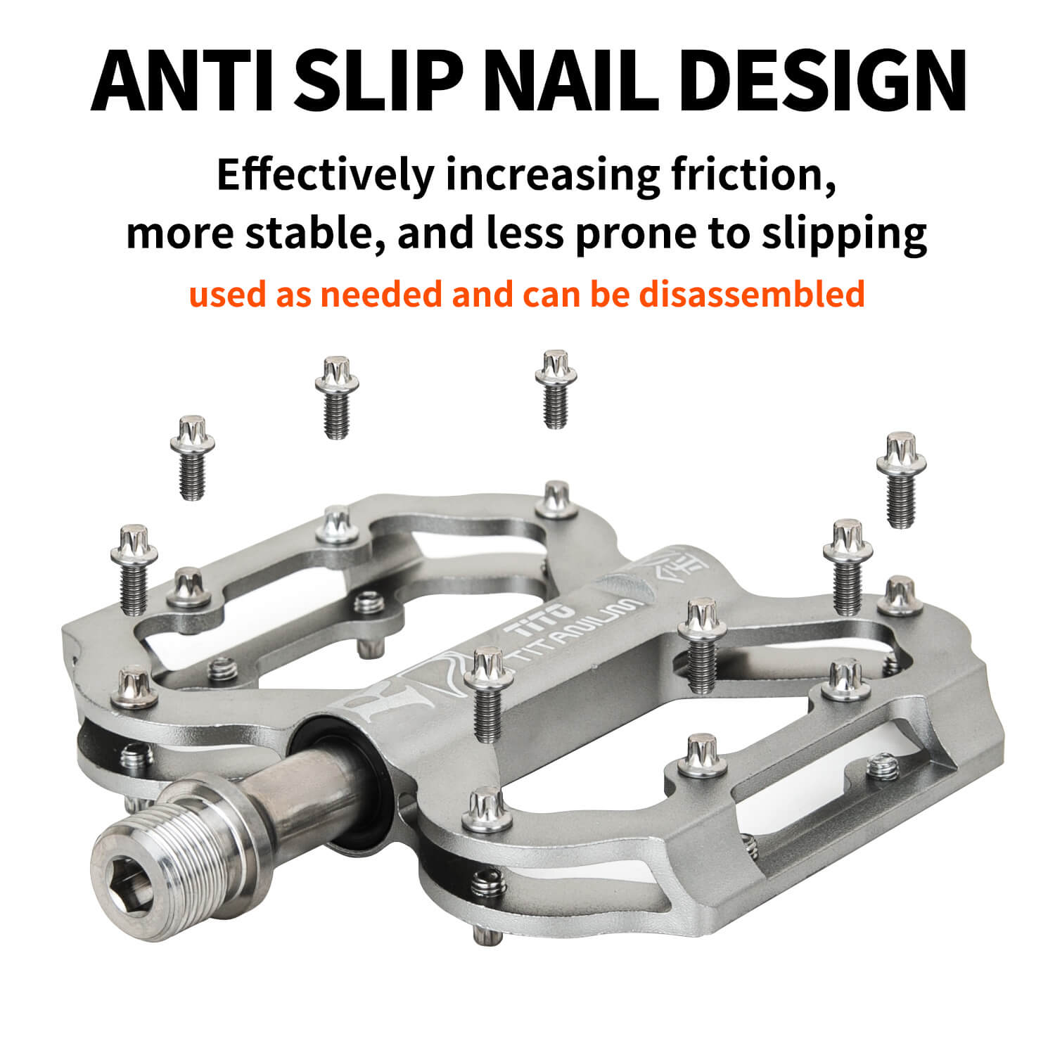 TiTo Titanium Classic Style Bicycle Pedal with Aluminium Alloy - Image 4