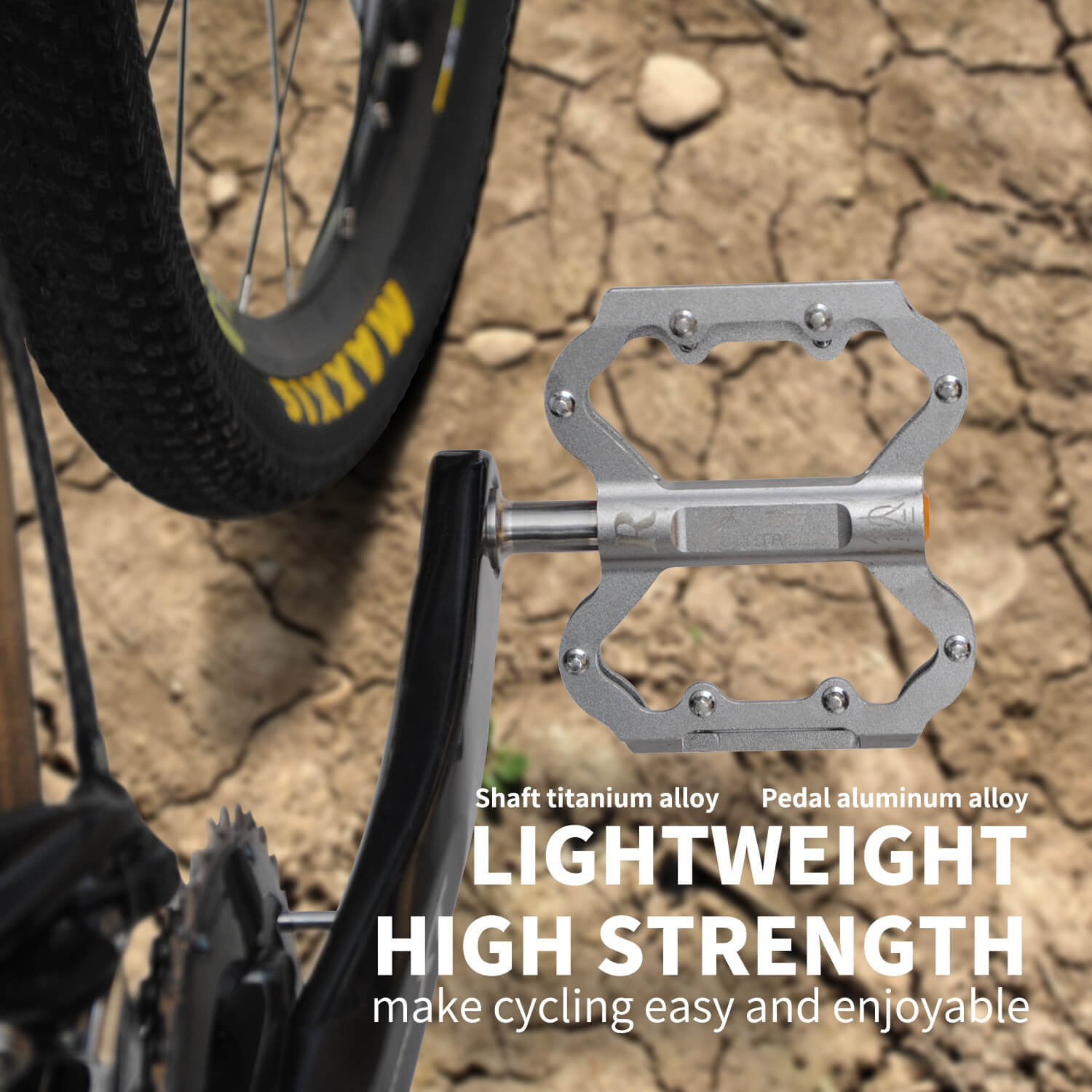 TiTo Titanium Classic Style Bicycle Pedal with Aluminium Alloy - Image 6