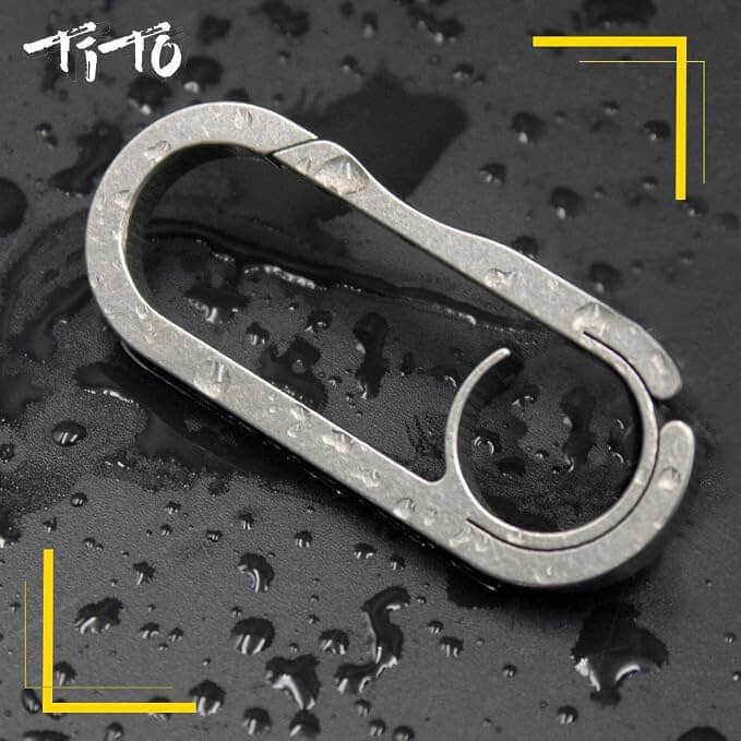 TiTo Titanium Quick Release Carabiner Lightweight Keychain with Bottle Opener - Image 3