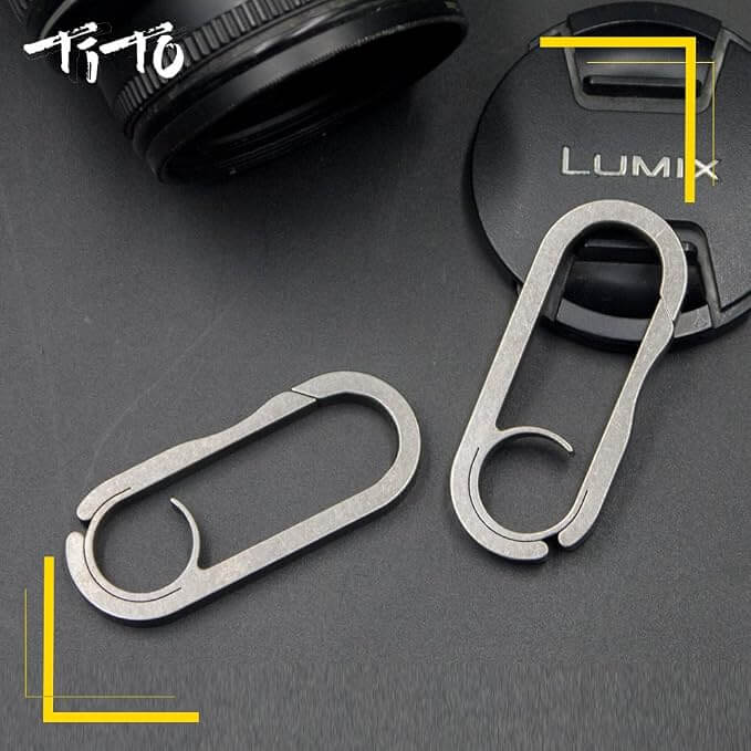 TiTo Titanium Quick Release Carabiner Lightweight Keychain with Bottle Opener - Image 4