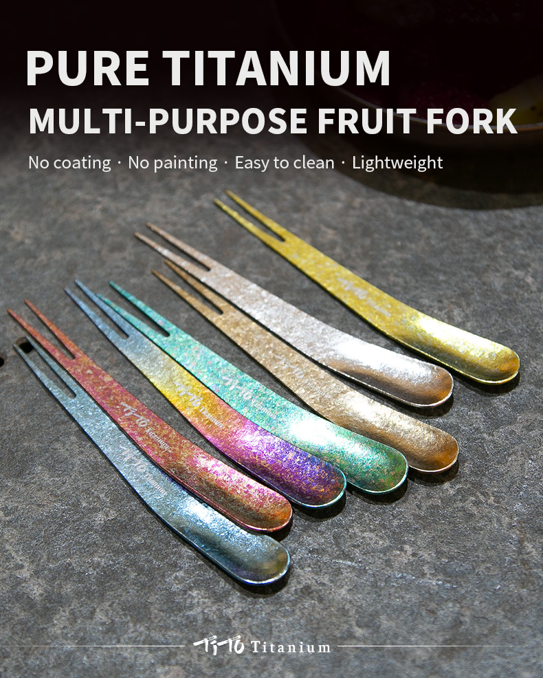 TiTo Titanium 3Pieces Fruit Forks - Image 3