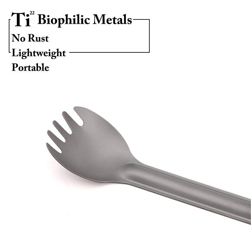 TiTo Bright Colorful Titanium Spork for Outdoor Camping Light Weight Titanium Spoon for Travel Home with Cloth Bag - Image 5